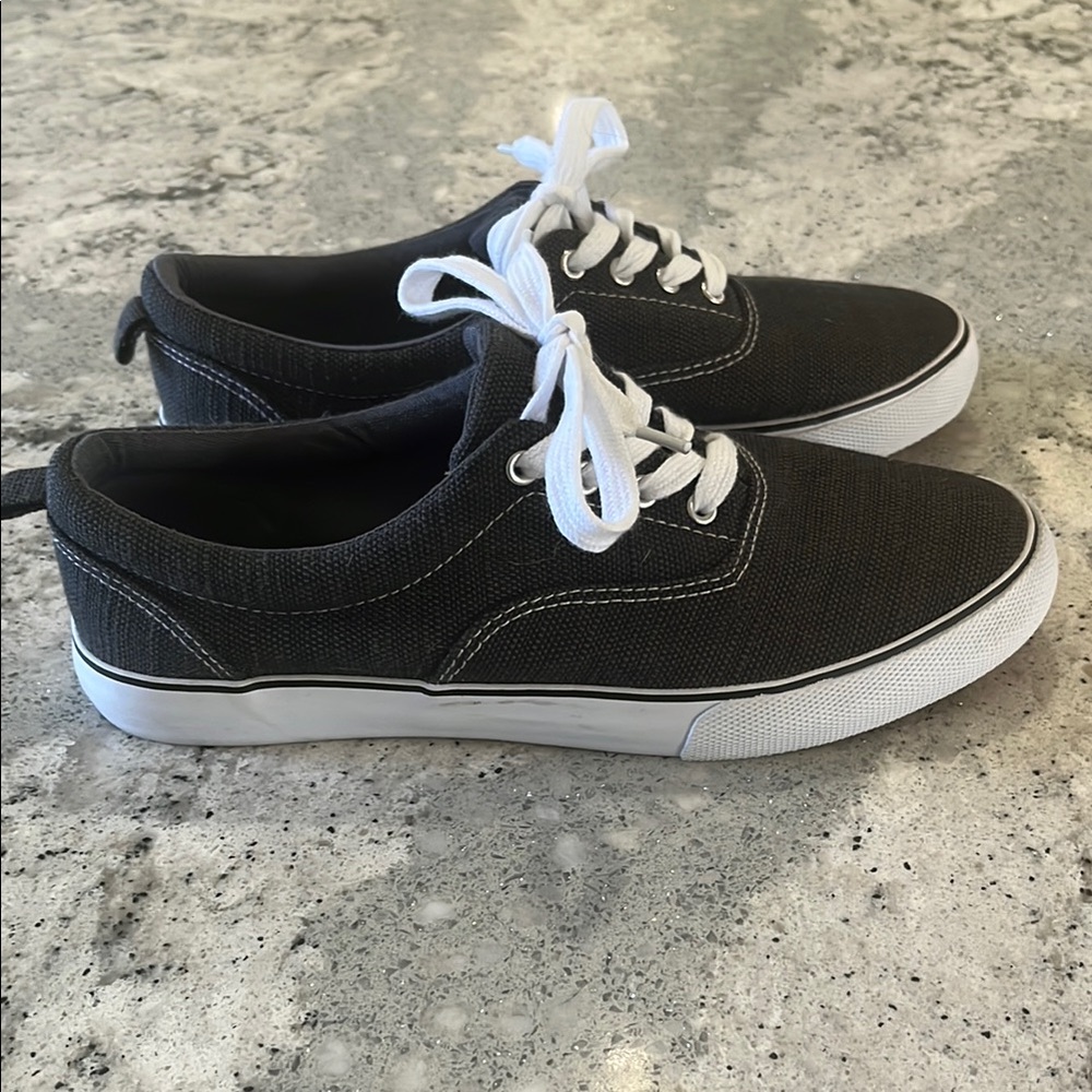 Classic Black Canvas Sneakers boys size 7
